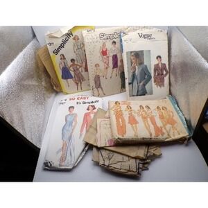 Vintage Sewing Patterns Simplicity Vogue Patterns Women Dresses Tops Jackets